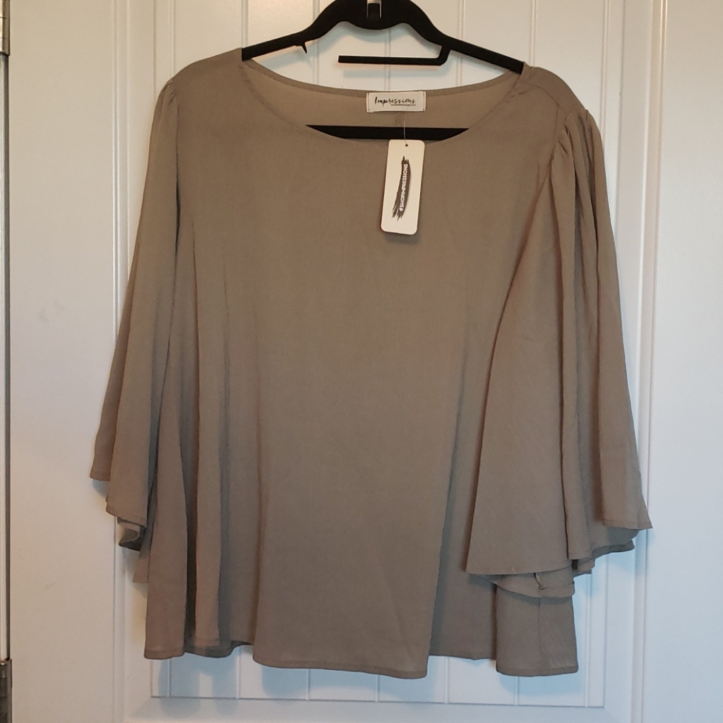 Impressions Bat Wing Top 1xl Brand New